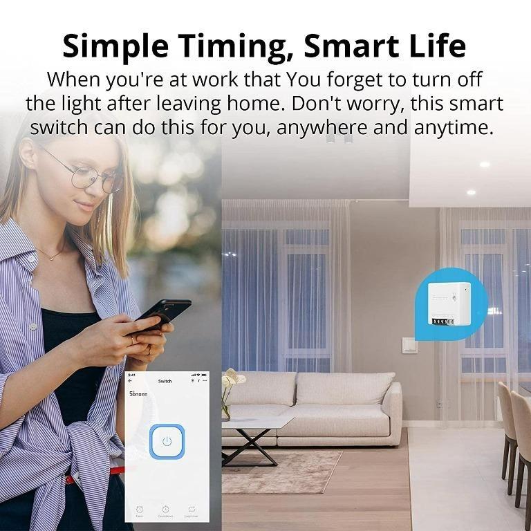 SONOFF ZigBee Mini Smart Switch Two-way, Works with Alexa, SmartThings Hub,  Philips Hue, Google Home&SONOFF ZBBridge, ZigBee Hub Required 