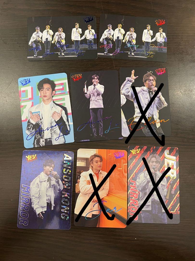 82期 Yes Card Mirror Anson Lo Edan AK Jer Error MC （分類：韓流周邊）位於 Hong Kong。 由 monstersob 提交（商品編號 1165058738，圖片 1）。簡介： 簽咭 $5/張起。 閃咭 $8/張起。 夜光$20/張。 有意請DM問價。多買可議價。。