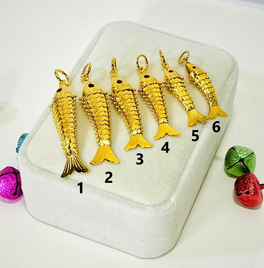 916 22K Gold Fish Pendant X6981 to X7164