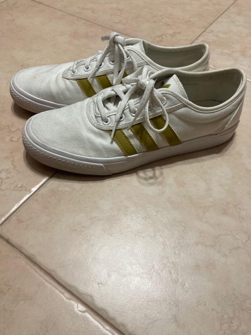 adidas white and gold sneakers, Men's Fashion, Footwear, Sneakers on
