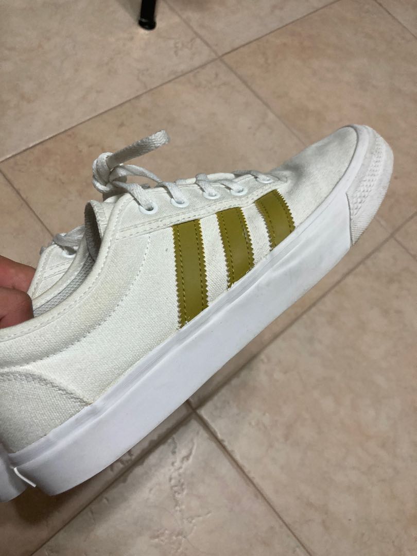 adidas white and gold sneakers, Men's Fashion, Footwear, Sneakers on