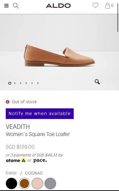 Aldo women loafers size 7 real leather good condition Women s Fashion Footwear Loafers on Carousell