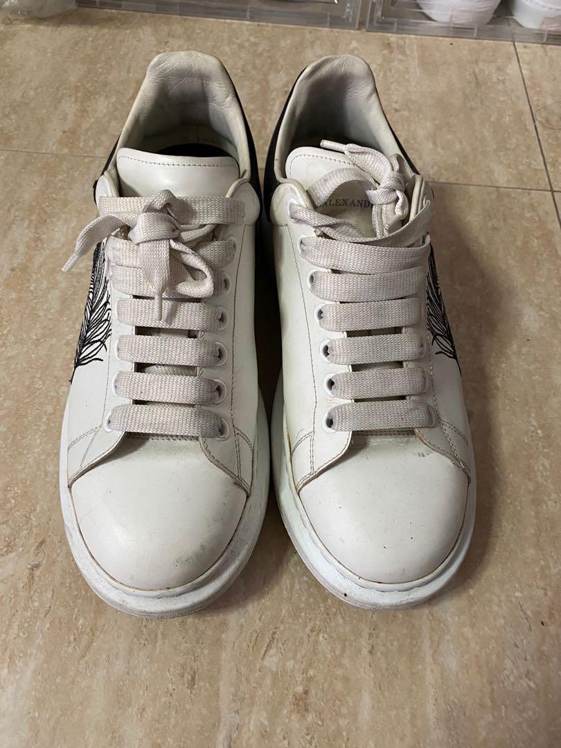 Alexander McQueen embroidery feather sneaker size 43
