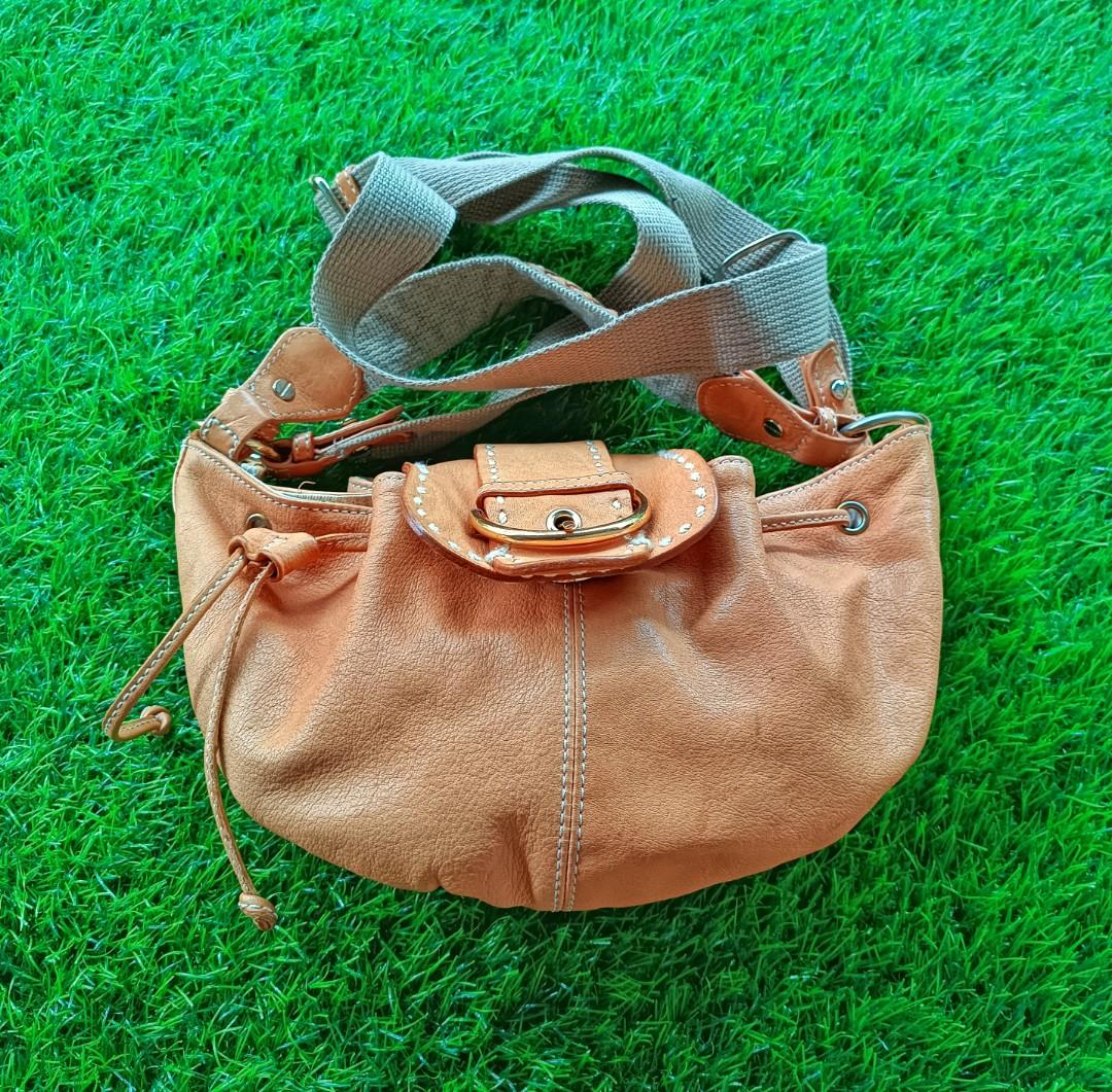 Pre-owned Beige Leather Britten Combo Crossbody Bag