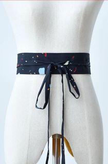 AWE Terrazzo Obi Sash in Black