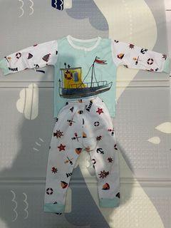 Baju tidur piyama set panjang anak bayi kazel nb