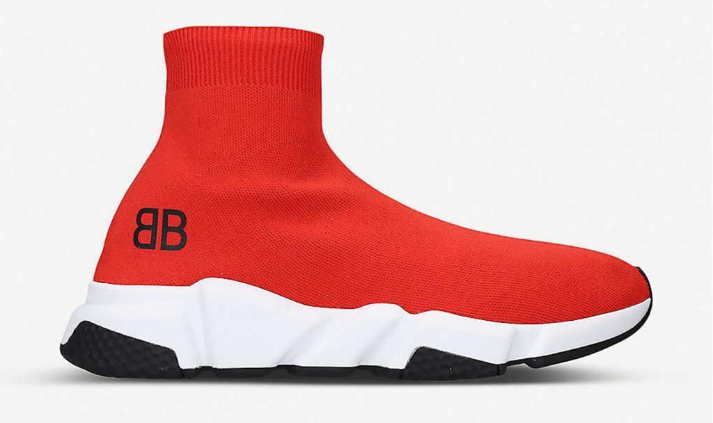 Red balenciaga discount sock runners