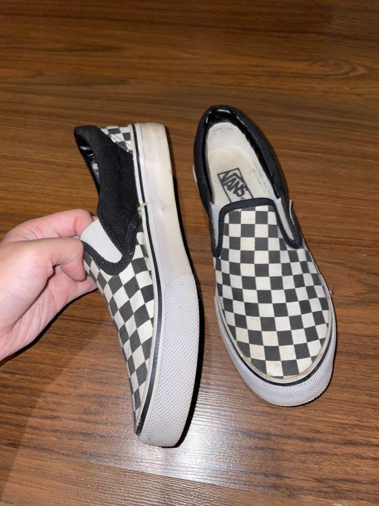 Black and white checkered vans size 6 2025