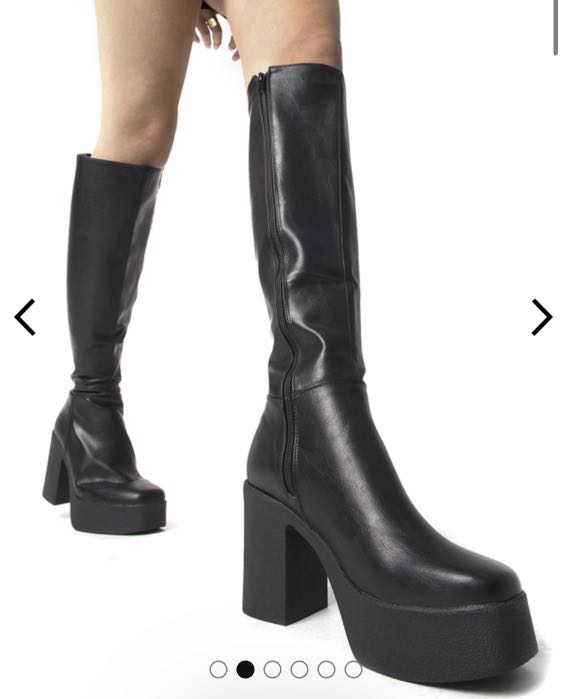 Chunky platform hotsell knee high boots