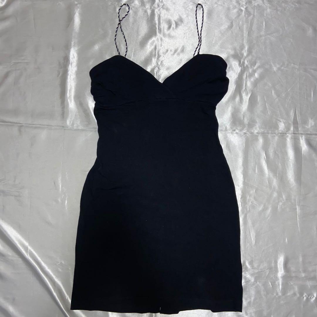 black and white strap dress