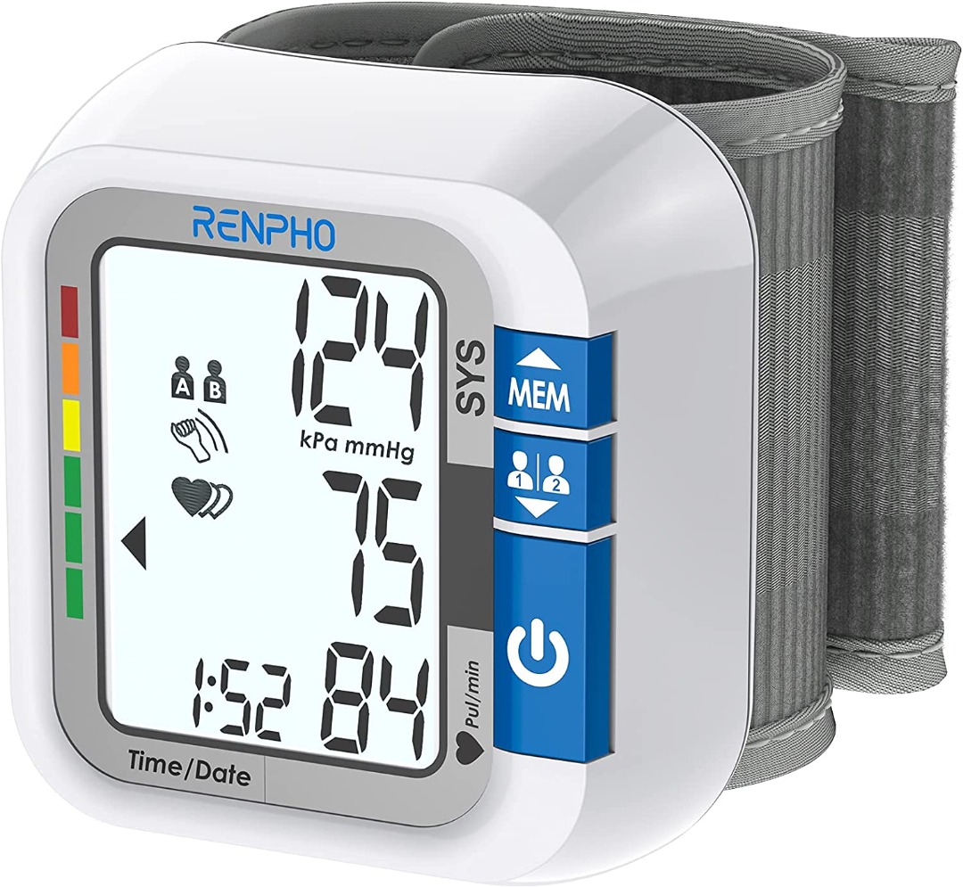 Blood Pressure Machines for Home Use, RENPHO Blood Pressure Monitor with Voice Broadcast, Wrist