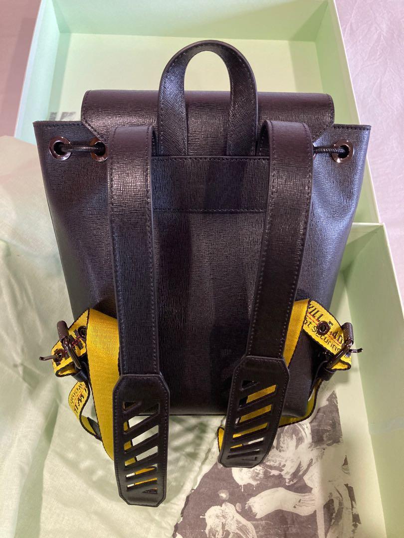 Off-White c/o Virgil Abloh Yellow Mini Patent Leather Tote Bag