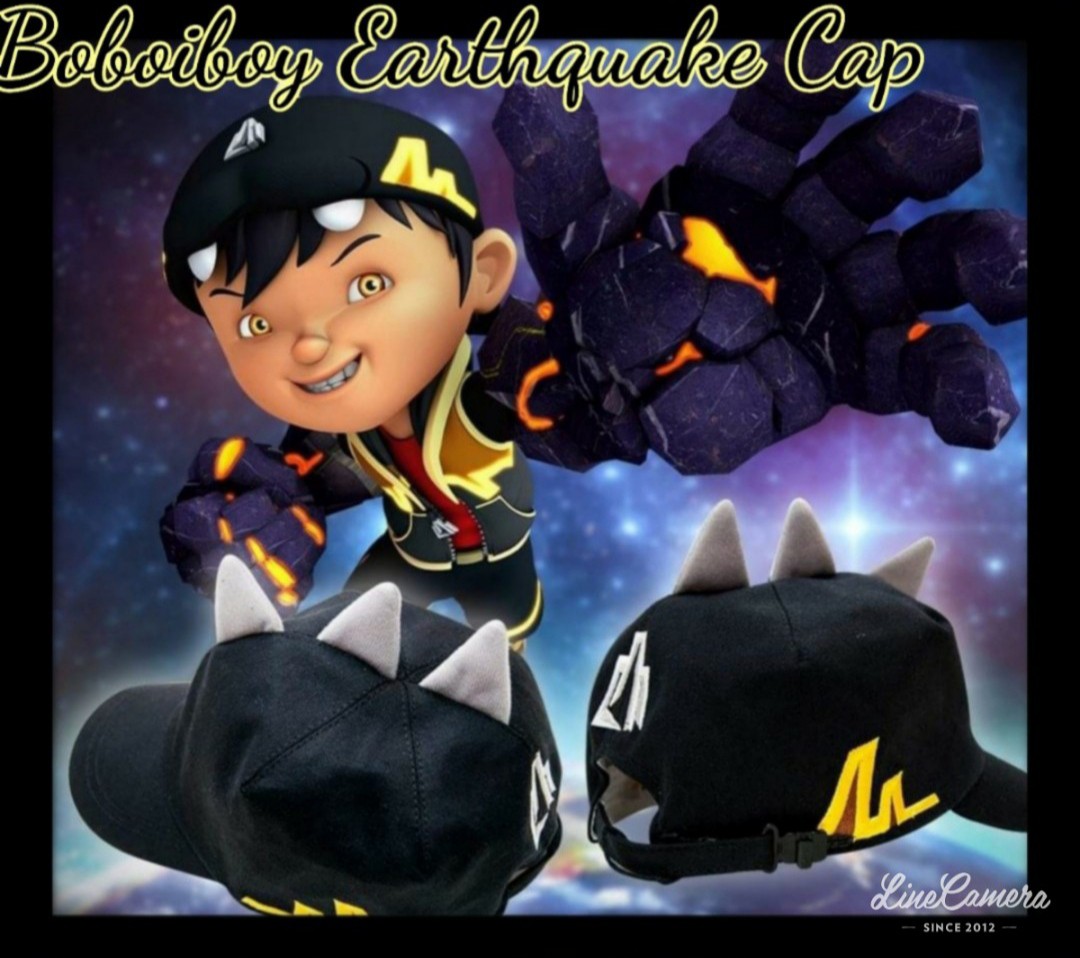 BoBoiBoy Earthquake Cap limited, Babies & Kids, Babies & Kids Fashion ...