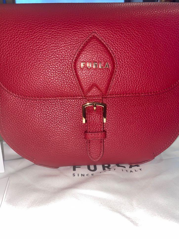 Furla coral top saffiano crossbody bag