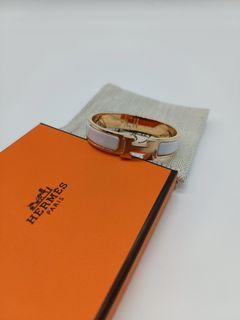 Brand New Hermas Click H Bracelet In Rose Gold