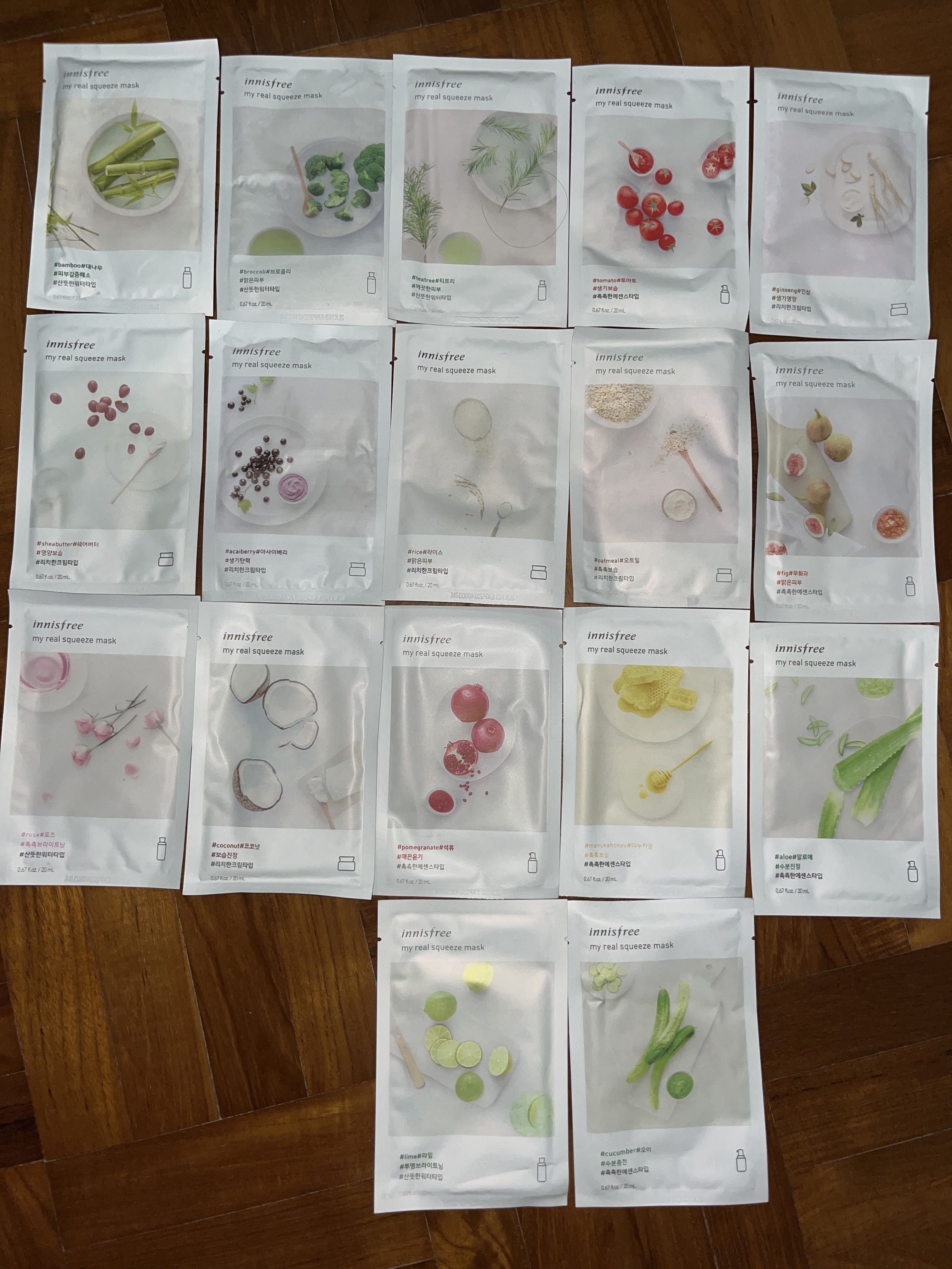Brand New Innisfree Facial Masks with long expiry date, Health