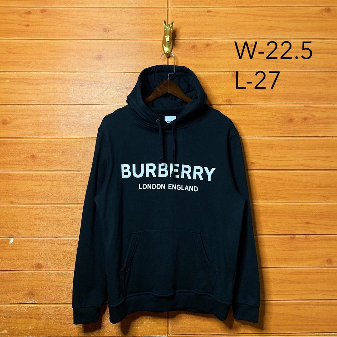 Burberry Lexstone Popover Logo Print Hoodie