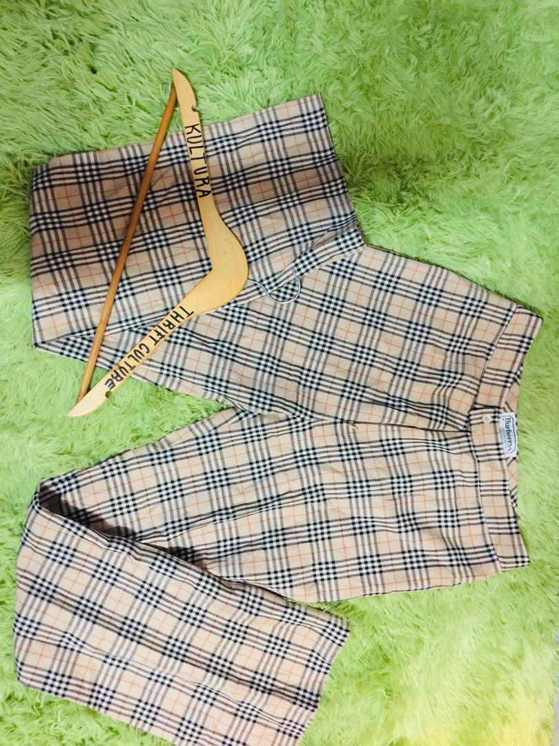 NWT Burberry Women's Antique Yellow Check Classic Plaid Wool Trousers Pants  6 40 | eBay