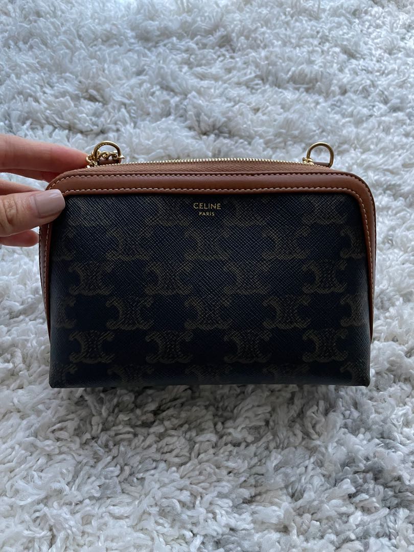 Celine Triomphe Clutch with Chain Luxury Bags Wallets on Carousell