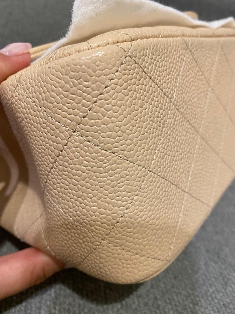 Chanel Jumbo Caviar (beige, GHW), Luxury, Bags & Wallets on Carousell