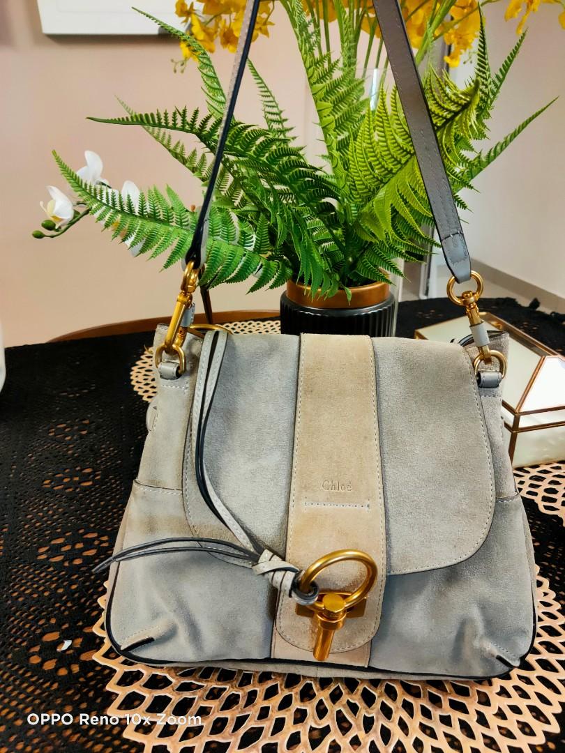 Chloe Lexa Small Suede in Gray