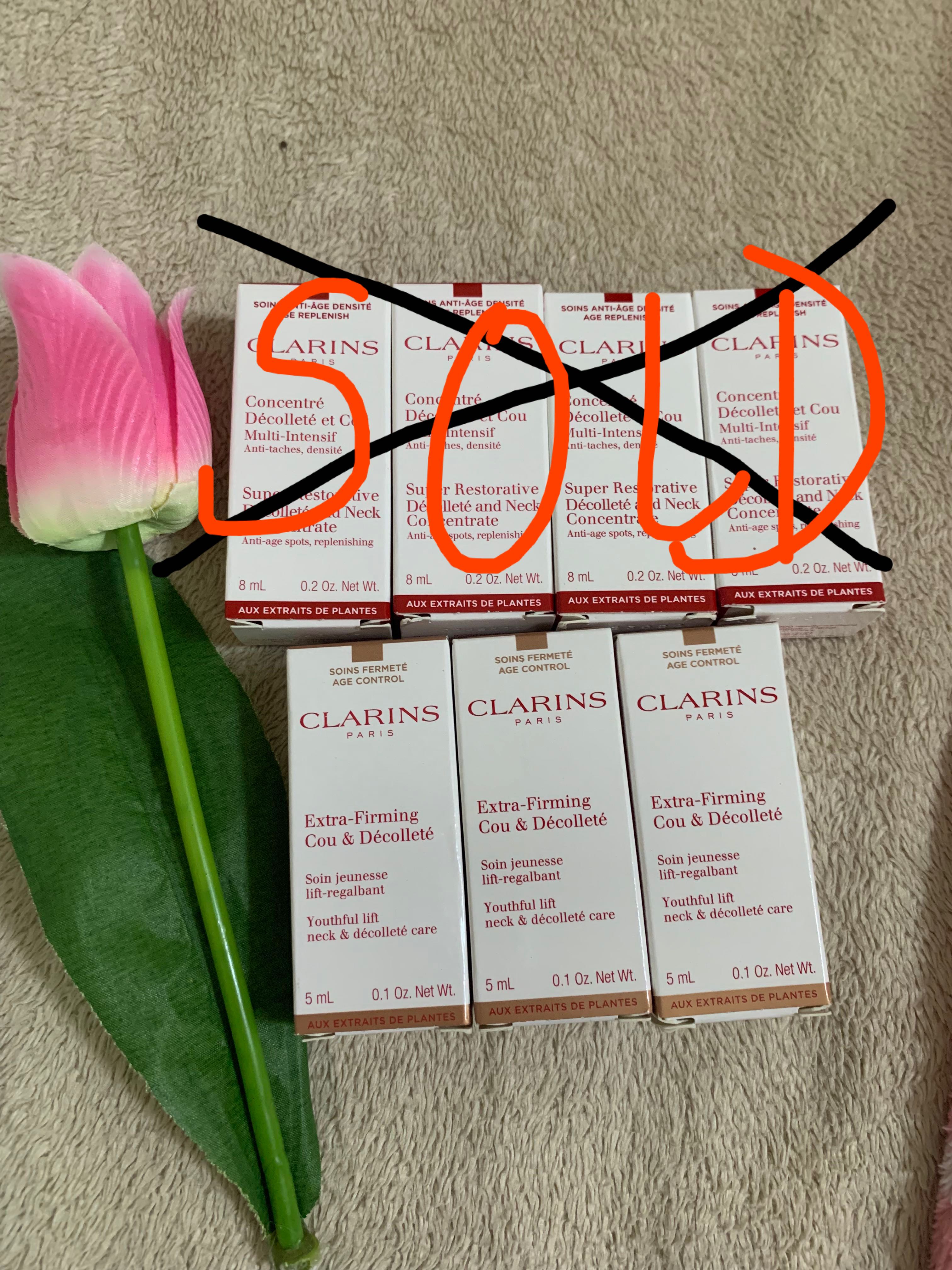 Clarins neck cream 2 kinds, Beauty & Personal Care, Face, Face Care on