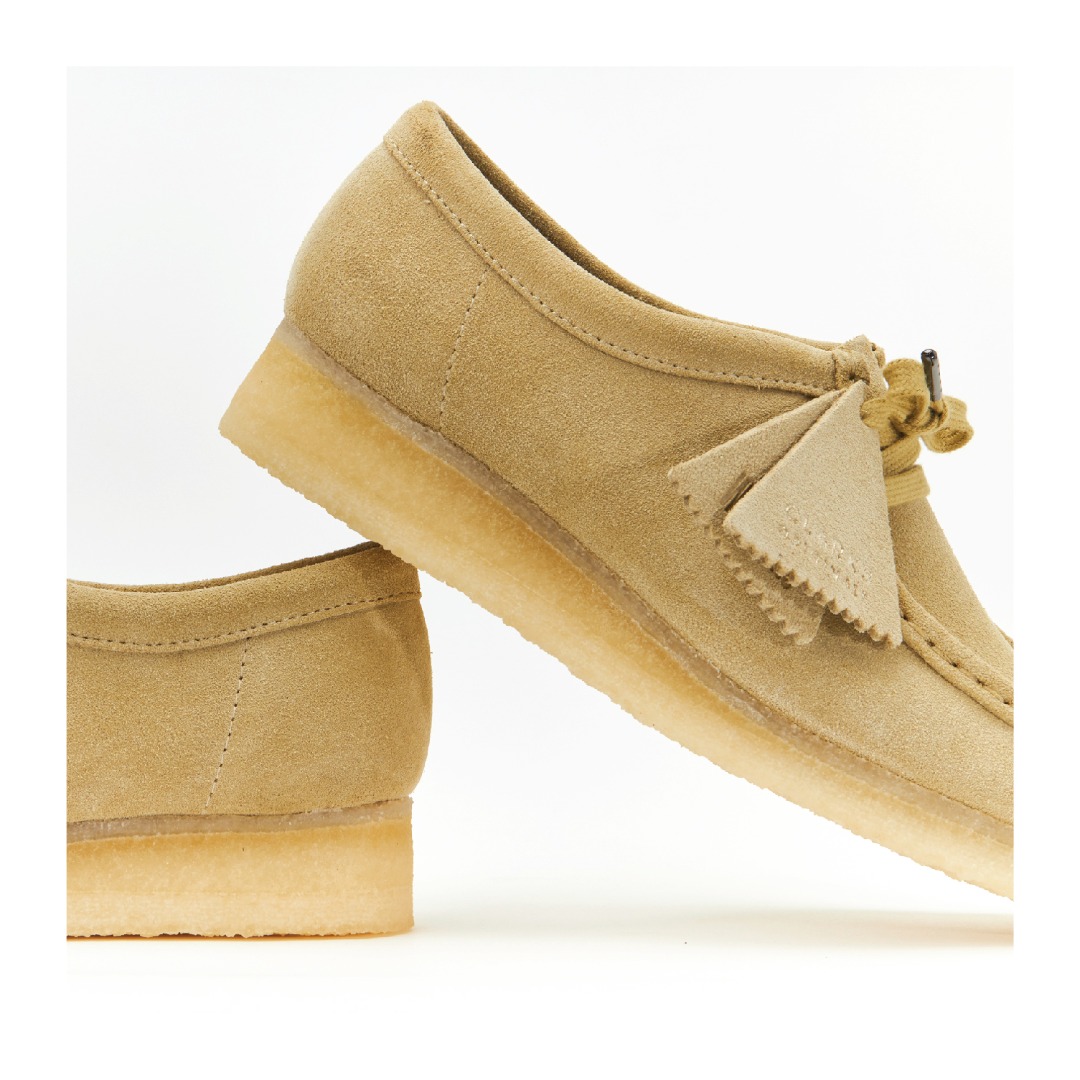 clarks wallabees maple suede