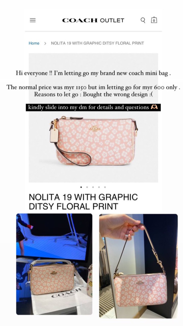 coach nolita 19 ditsy floral