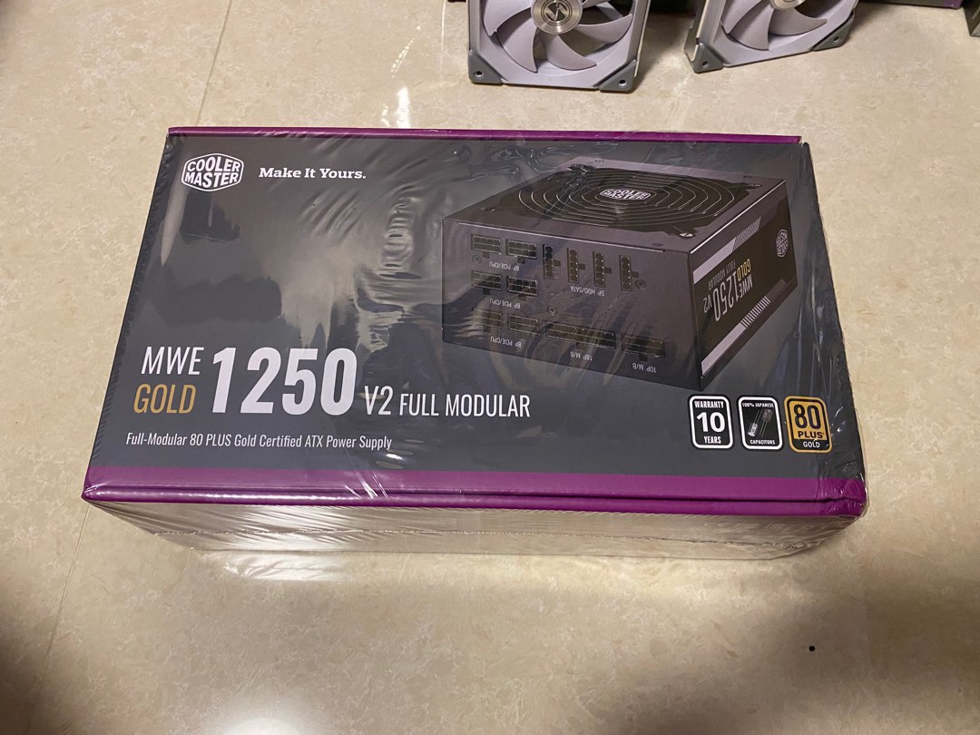 Cooler Master MWE Gold 1250 V2 PSU, 80+ Power Supply Unit, CM 1250W  CoolerMaster, Computers  Tech, Parts  Accessories, Computer Parts on  Carousell