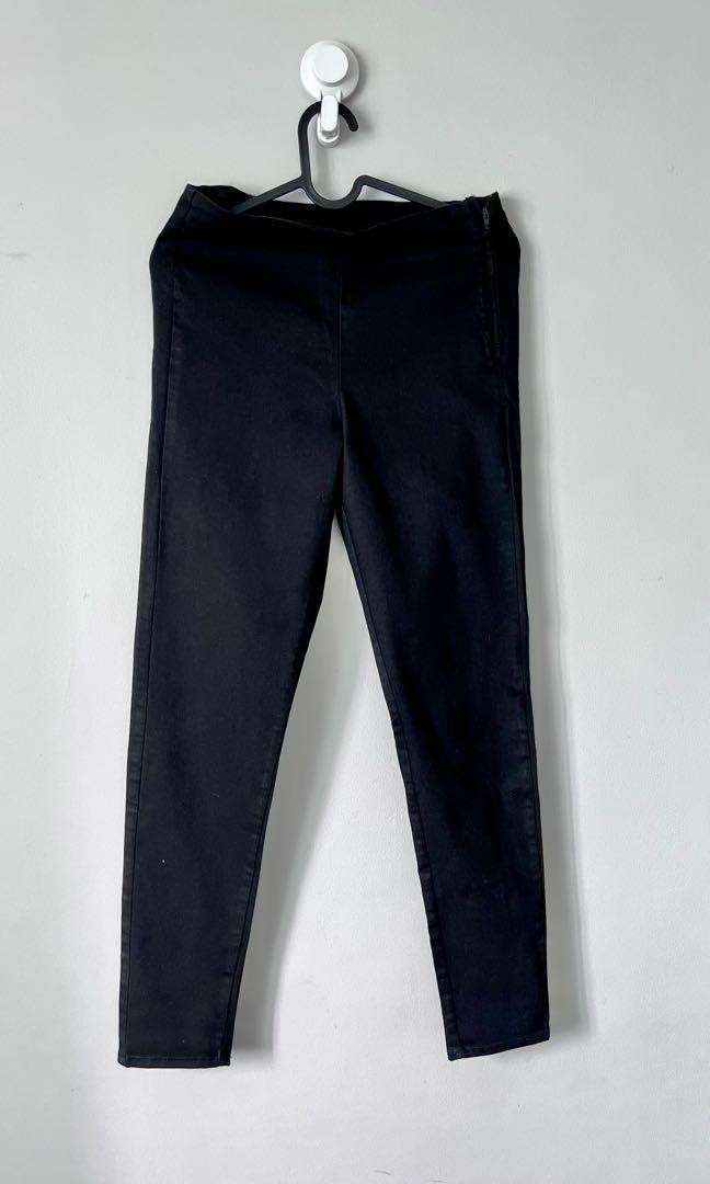 Divided by H M Black Side zip Pants Women s Fashion Bottoms Jeans on Carousell