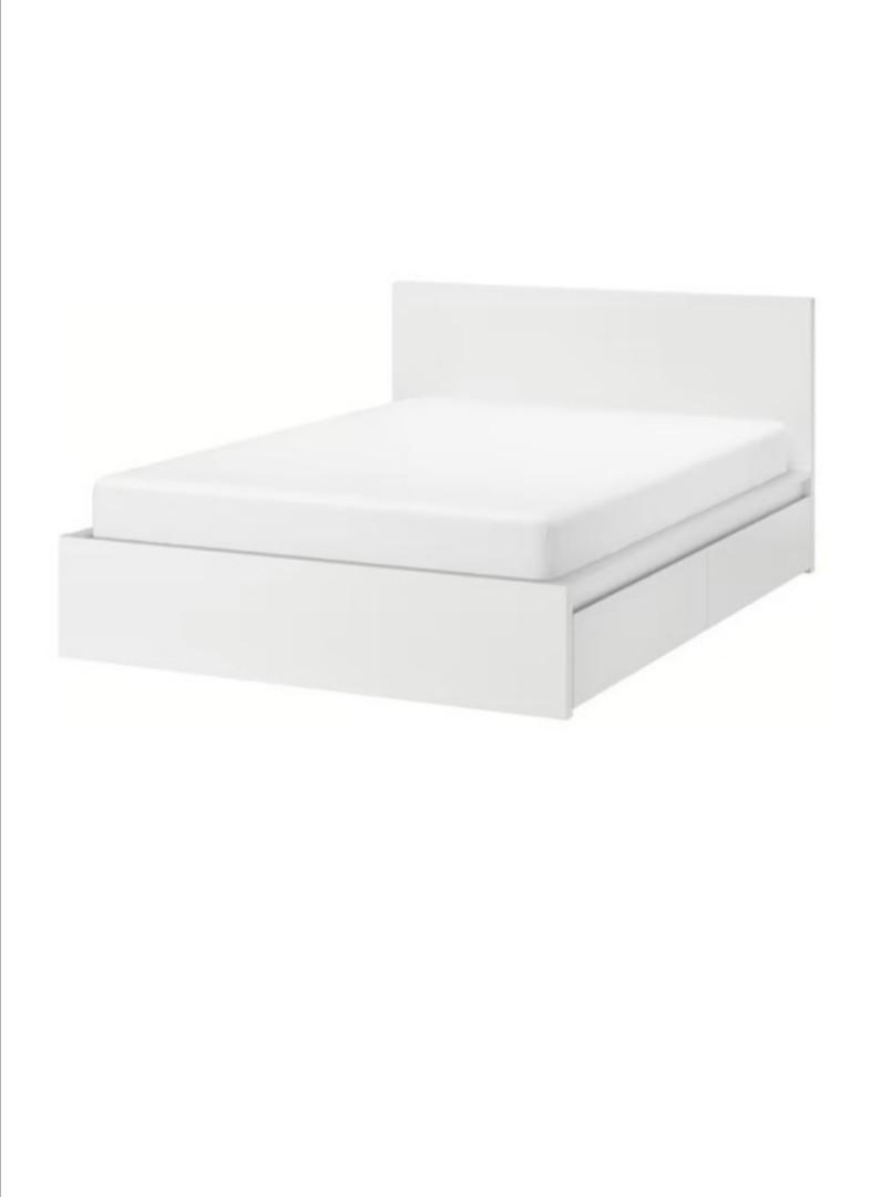 FOC IKEA Storage bed King size, Furniture & Home Living, Furniture, Bed