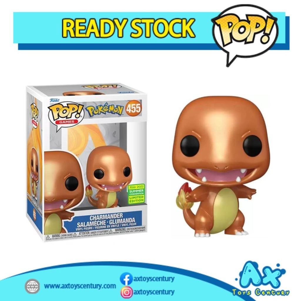 Funko Pop Pokemon: Metallic Salameche - Charmander Metallic # 455 - Summer  Convention 2022.