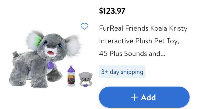 New!FurReal Friends Koala Kristy Interactive Plush Pet Toy 45+ Sounds,  Reactions
