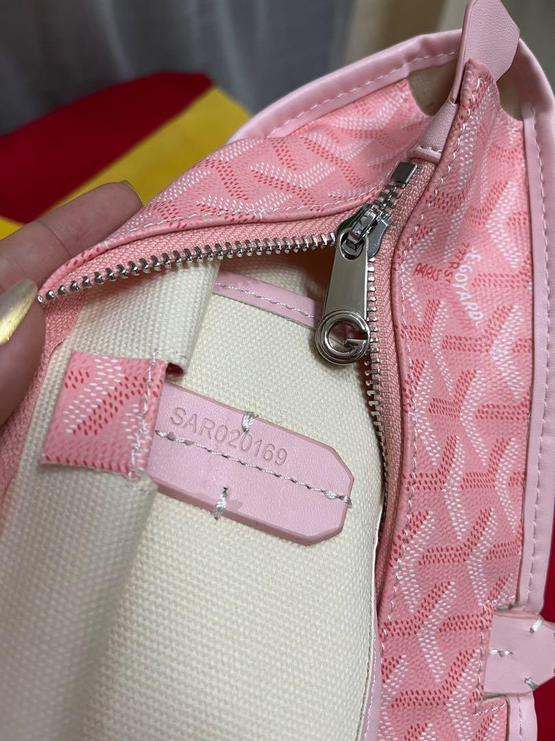 GOYARD Pink Tote Rehab Before/After ▪️New Straps ▪️New Top