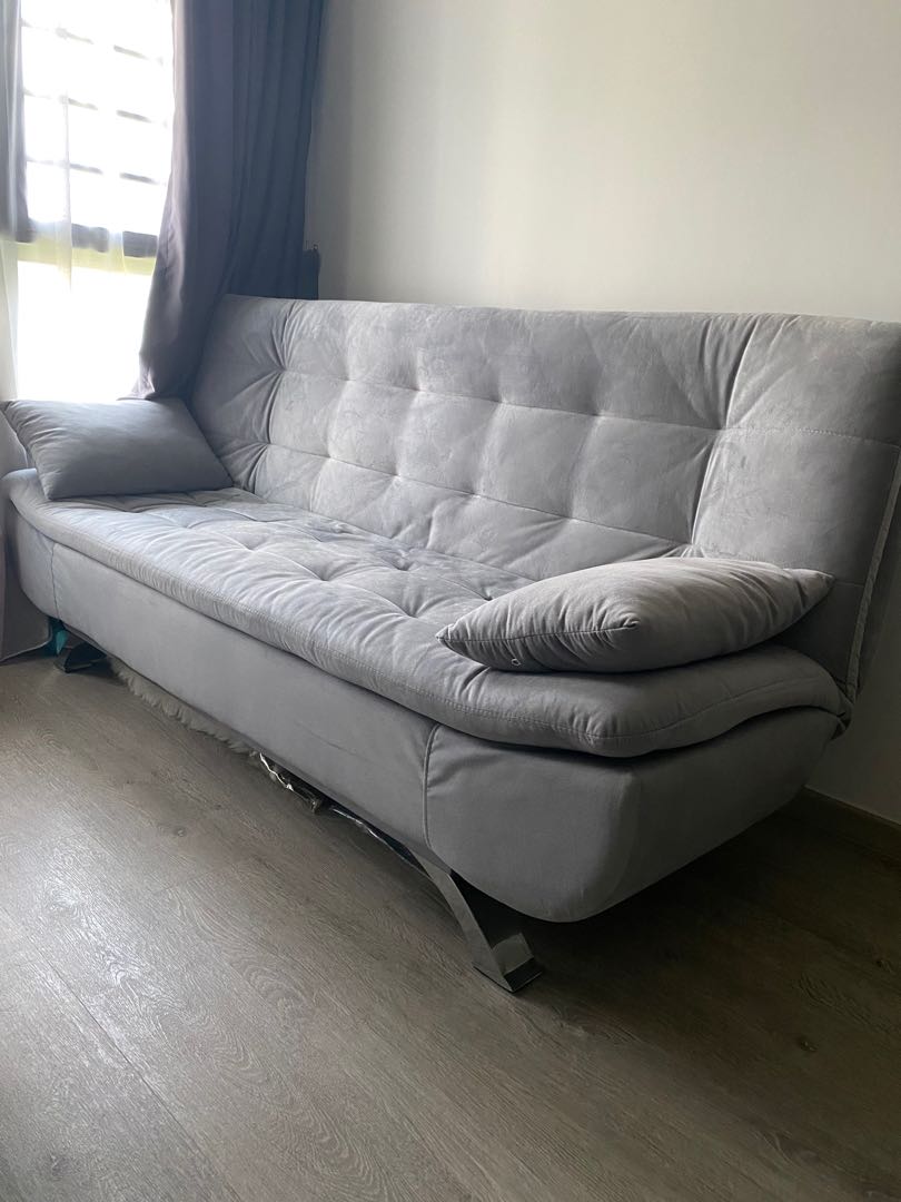 Grey Sofa Bed 190cm, Furniture & Home Living, Furniture, Sofas on