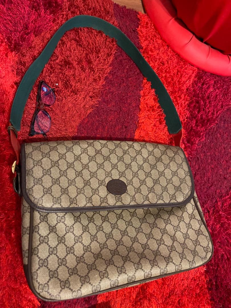 gucci messenger bag brown vintage Limited, Luxury, Bags & Wallets on