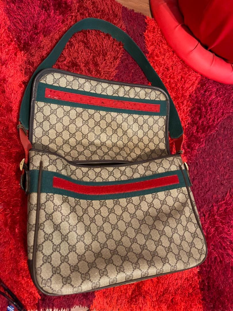 gucci messenger bag brown vintage Limited, Luxury, Bags & Wallets on