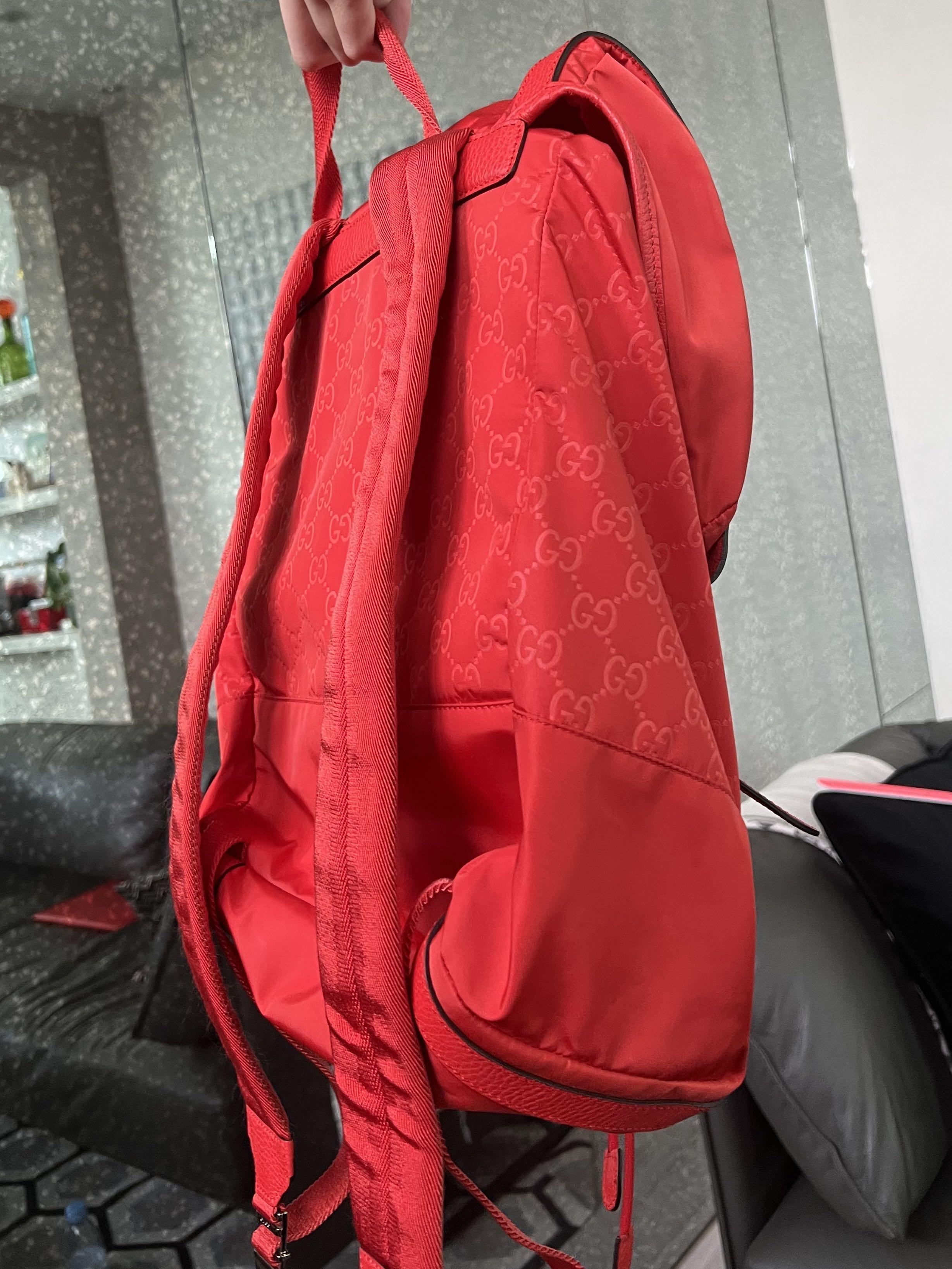 Red gucci backpack new arrivals