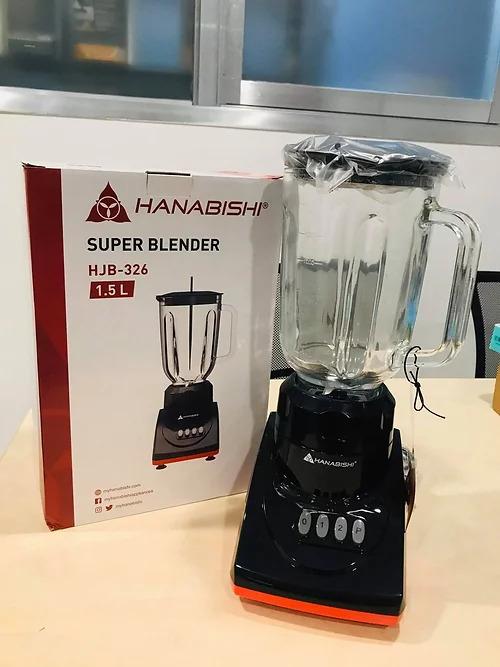 Hanabishi 1.5L Glass Juice Blender HJB326, TV & Home Appliances