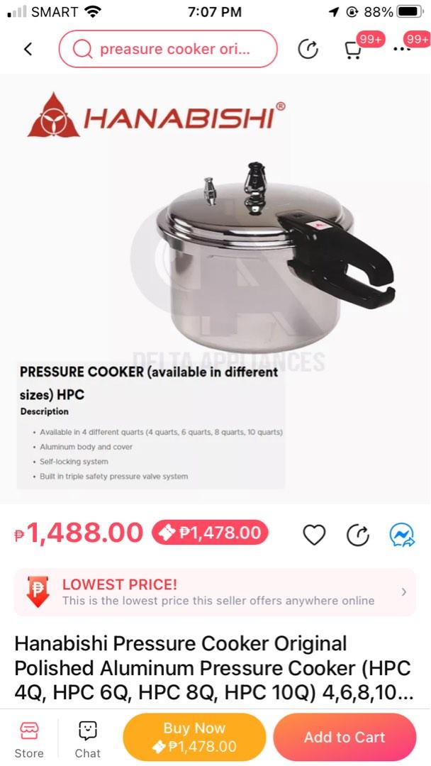 Hanabishi Pressure Cooker, Furniture & Home Living, Kitchenware & Tableware, Cookware