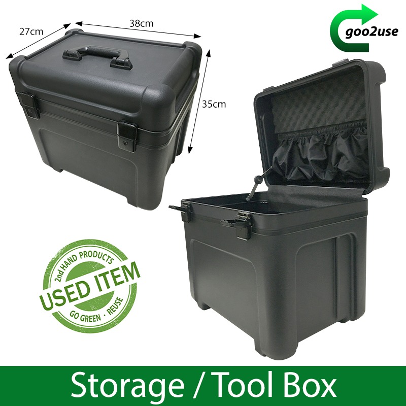 Heavy Duty Black Storage Tool Box, Furniture & Home Living, Home