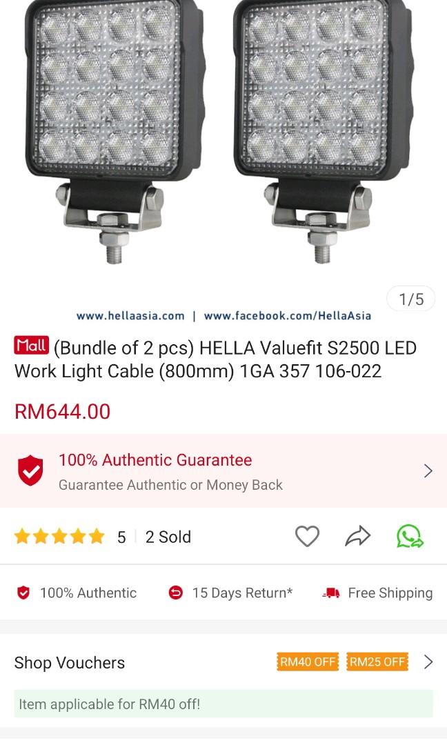 HELLA VALUEFIT S2500 LED, Auto Accessories on Carousell