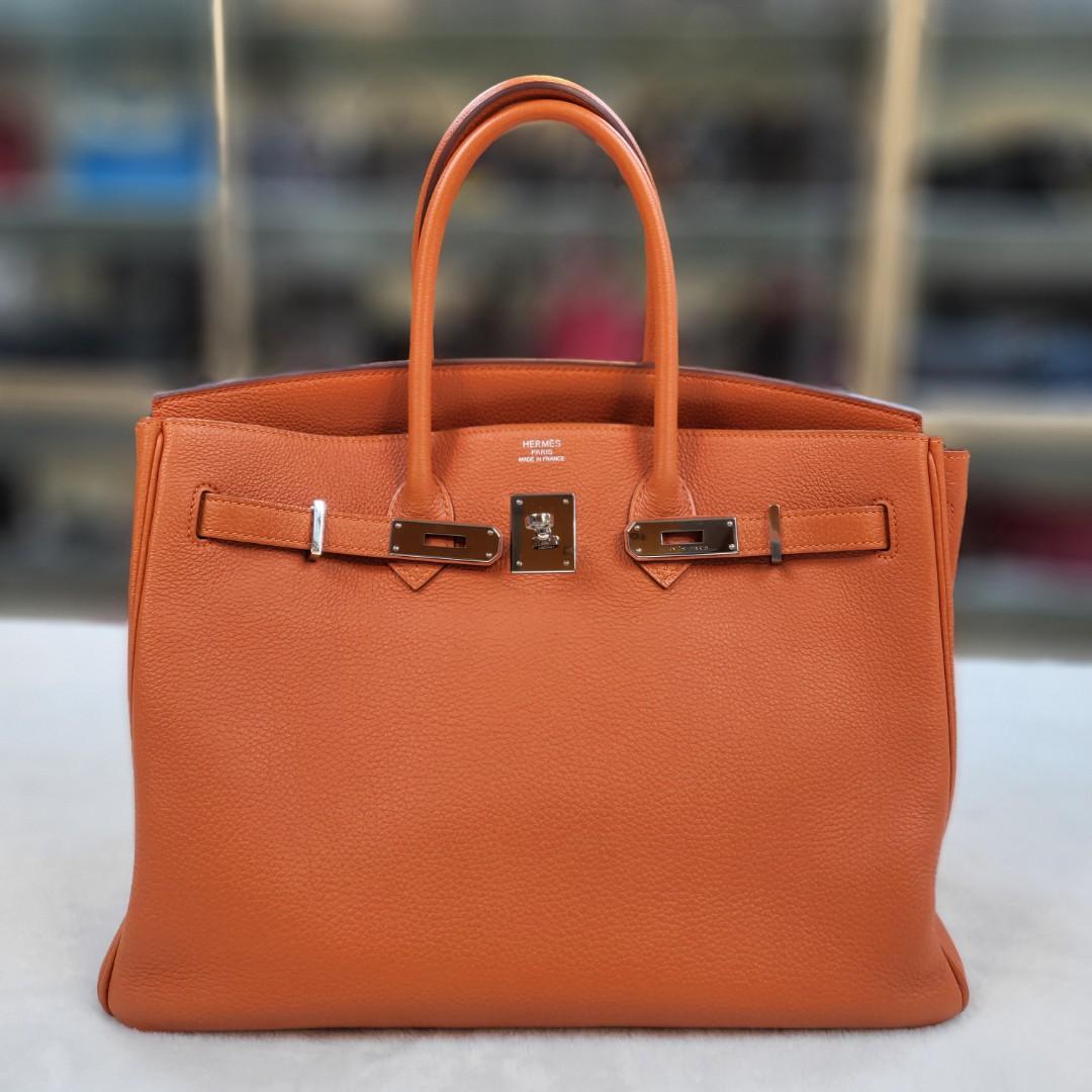 100% Authentic Hermes Kelly 25 Swift Orange PHW Condition 9/10 Comes with  Dustbag Lockset and Clochette, Luxury, Bags & Wallets on Carousell