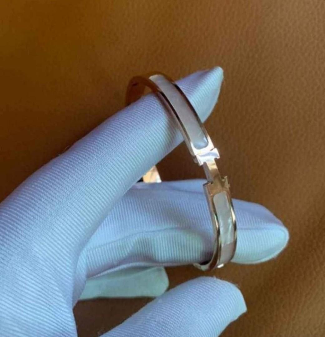 Hermes mother of pearl bangle clearance