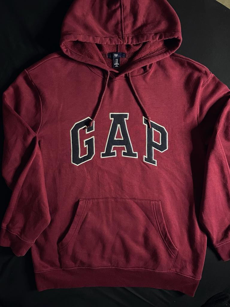 HOODIE GAP MAROON Fesyen Pria Pakaian Baju Luaran di Carousell