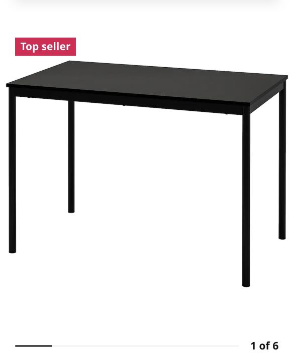 IKEA Black Dining Table (well used), Furniture & Home Living, Furniture