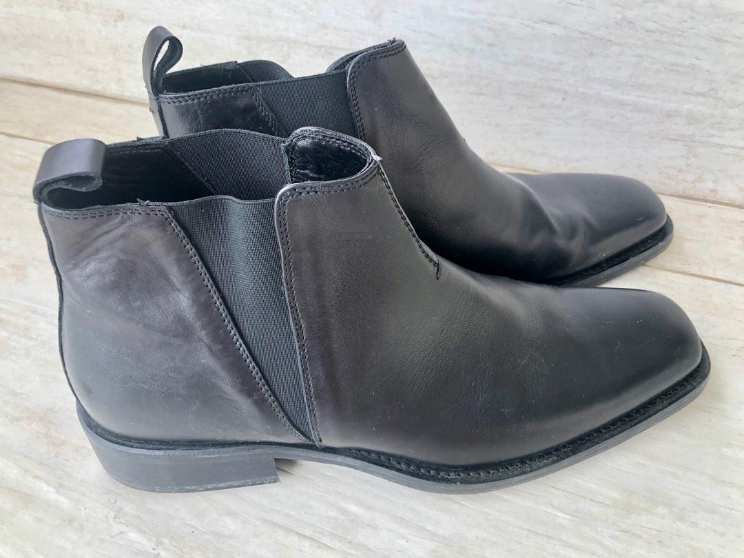 Via spiga black leather boots sale