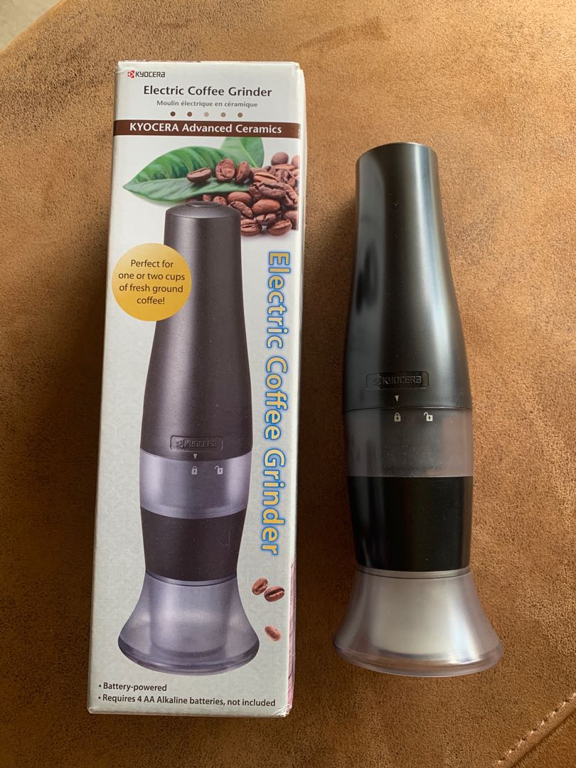 Kyocera Cordless Coffee Grinder With Ceramic Burr Grinding Mechanism