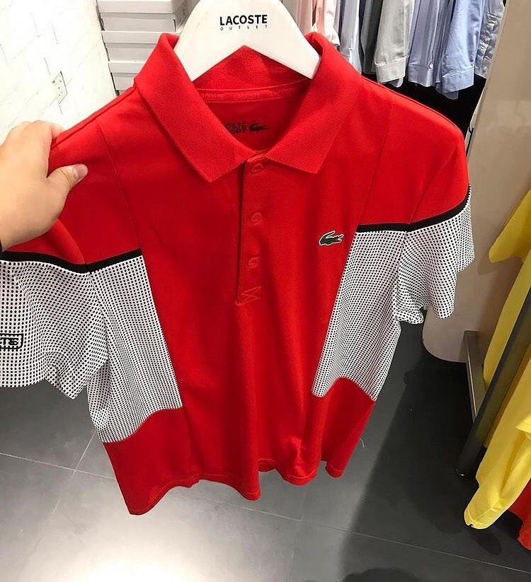 Lacoste sport polo ultra dry red Men s Fashion Tops Sets