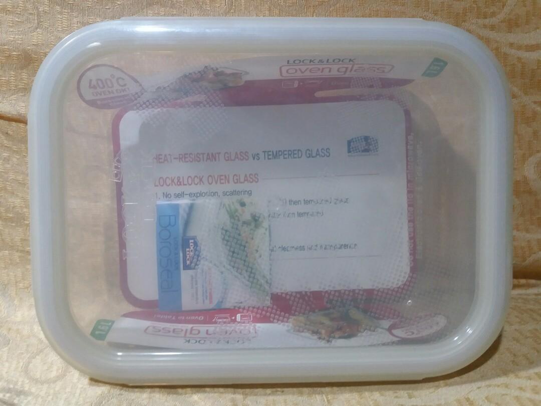 Lock n lock oven glass microwavable, Furniture & Home Living